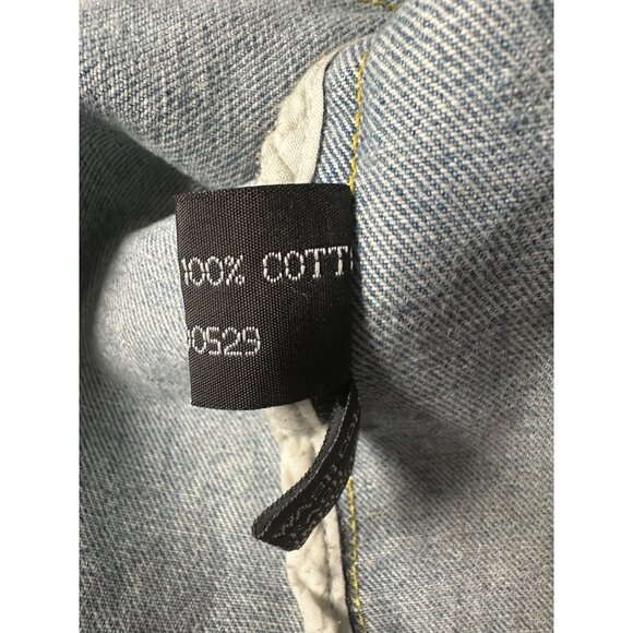 Vintage Y2K Steve Madden Utility Denim Jacket Women’s XL Military Button Front - Picture 8 of 15